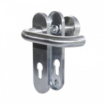 Комплект ручек на щитке Dorma Pure 8100 / 3020 / 7051K PZ/72, 38–56 мм, 8 мм, нержавеющая сталь