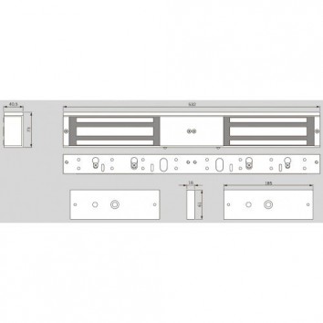 Электромагнитный замок Dorma EMC 1200-2 ALH